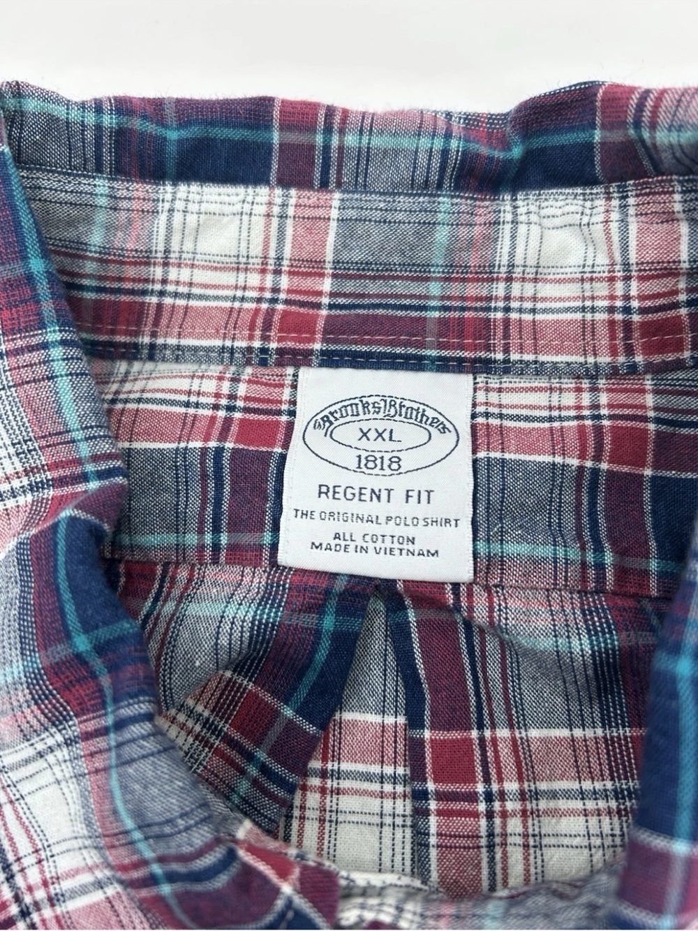 Brooks Brothers Regent Fit Plaid Button-Down in Red, Blue, White